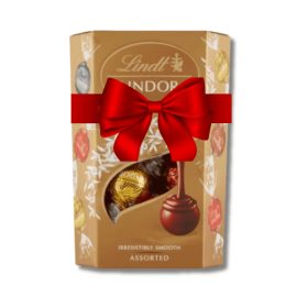   Lindt Lindor praliné válogatás (200g) – díszszalaggal, logózható kártyával