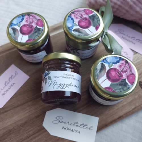 Mini lekvár nőnapi kártyával (40ml)