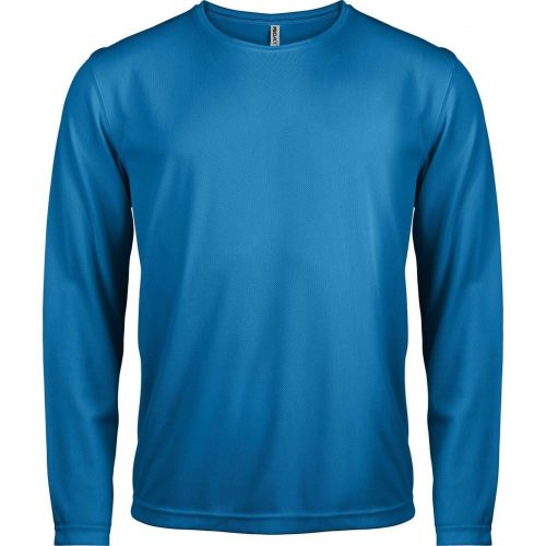 ProAct hosszúujjú férfi sportpóló, Aqua Blue, 2XL