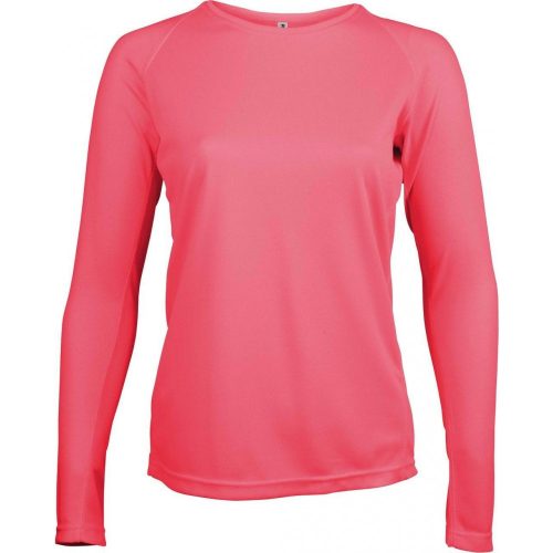 ProAct hosszúujjú női sportpóló, Fluorescent Pink, XL