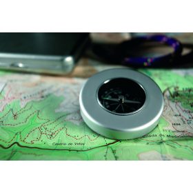 TARGET Klasszikus stílusú iránytű, fakó ezüst