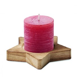 LOTUS Gyertya csillag fa talpon, fa