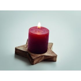 LOTUS Gyertya csillag fa talpon, fa