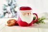 SANTA Mikulás bögre fedővel 370 ml, piros