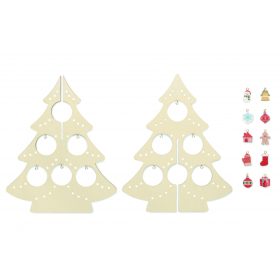 SILUETA Fából készült karácsonyfadísz, fa