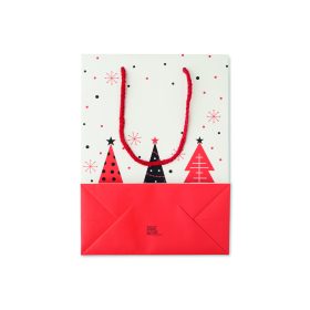 BOSSA MEDIUM Közepes papír ajándéktasak, fehér