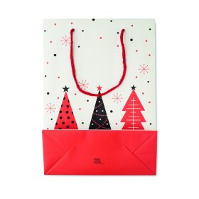 BOSSA LARGE Nagy papír ajándéktasak, fehér