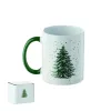 FESTIMUG Karácsonyi kerámia bögre 300ml, sötétzöld