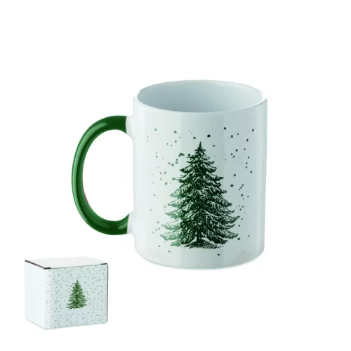 FESTIMUG Karácsonyi kerámia bögre 300ml, sötétzöld