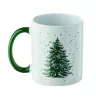 FESTIMUG Karácsonyi kerámia bögre 300ml, sötétzöld