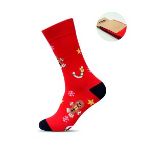 SOC MEDIUM Karácsonyi zokni M méret, piros