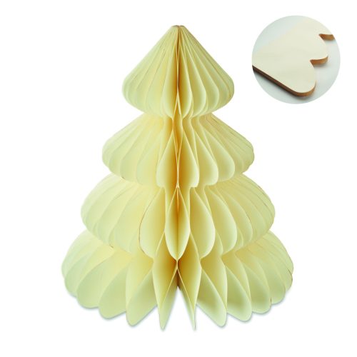 HARMOBIG Papír karácsonyfa dekoráció, bézs