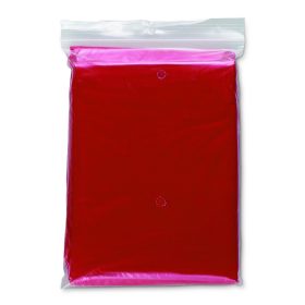 SPRINKLE Műanyag kapucnis esőponcsó, piros