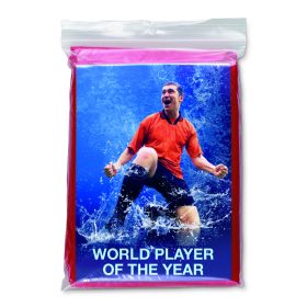 SPRINKLE Műanyag kapucnis esőponcsó, piros