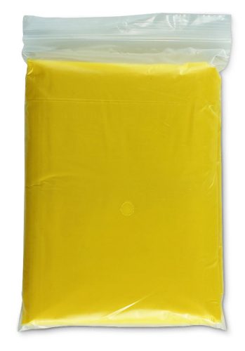 SPRINKLE Műanyag kapucnis esőponcsó, sárga