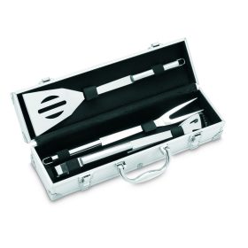 ASADOR 3 grill eszköz tokban, fakó ezüst