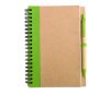 SONORA PLUS B6 újrahaszn. jegyzetfüzet, lime