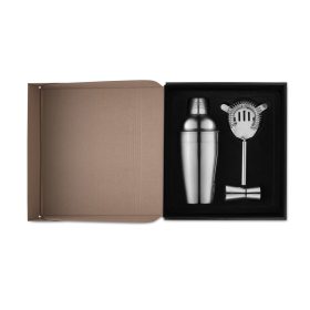 FIZZ Koktél készlet, fakó ezüst