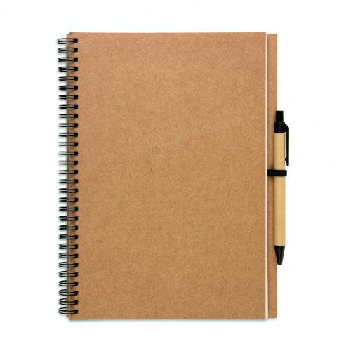 BLOQUERO PLUS Újrahaszn. jegyzetfüzet + toll, bézs