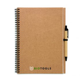 BLOQUERO PLUS Újrahaszn. jegyzetfüzet + toll, bézs