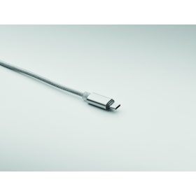 CABLONG 2 az 1-ben hosszú töltőkábel, fakó ezüst