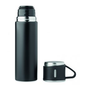 TONIA Duplafalú termoszpalack 420 ml, fekete