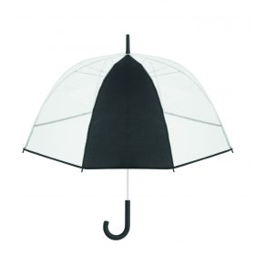   GOTA ⌀102cm/23″ átlátszó esernyő, hajlított markolat., fekete