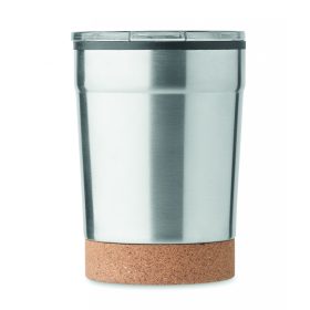 NOMU Duplafalú pohár 300 ml, fakó ezüst