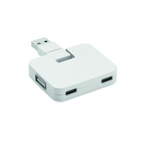 SQUARE-C 4 portos USB hub, fehér