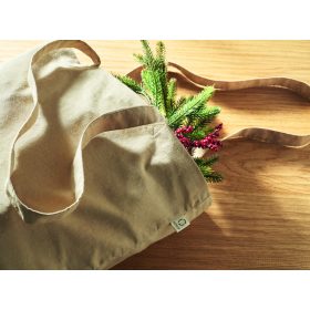 VIVEKA COLOUR Újrahaszn.pamut bevásárlótáska, olajzöld