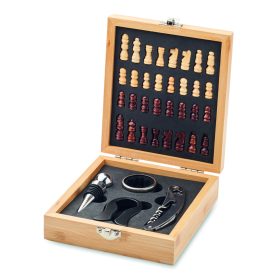 CHESSET Sakktábla boros készlet