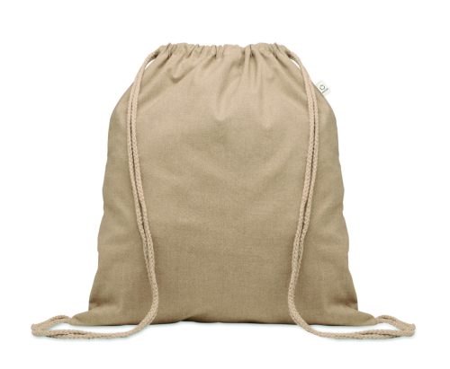 CABETRI COLOUR Újrah. 140g húzózsinóros táska, olajzöld