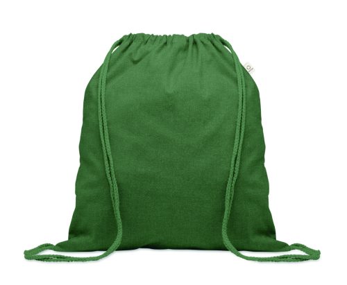 CABETRI COLOUR Újrah. 140g húzózsinóros táska, sötétzöld