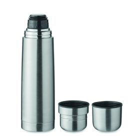 BUSSLOO Duplafalú termosz 750 ml, fakó ezüst