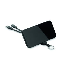 CABO 60W kábel kulcstartó újrah.ABS, fekete