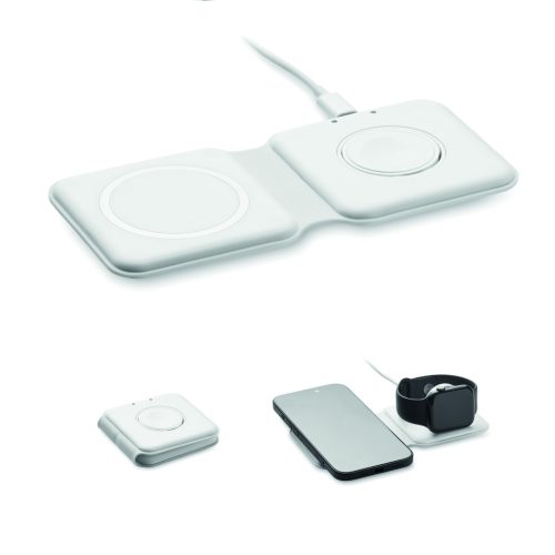 FLIP 2 az 1ben összecsukh.töltő 15W, fehér