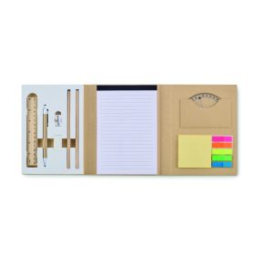 CENOTE Írószer készlet jegyzettömbbel, bézs