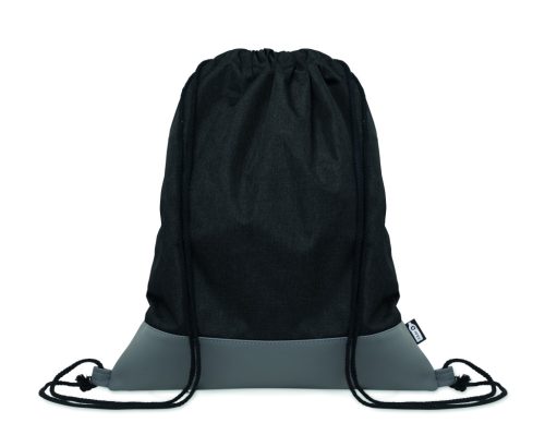 LIBAG RPET és PU húzózsinóros táska, fekete