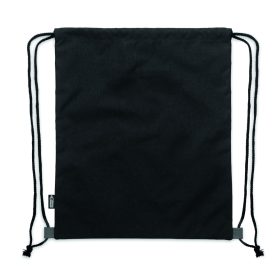 LIBAG RPET és PU húzózsinóros táska, fekete