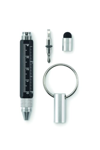 TWEN Kulcstartó csavarzáras tollal, fekete