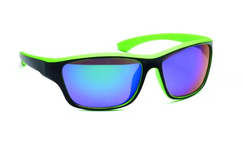 YUMA Tükrös sport napszemüveg UV400, lime