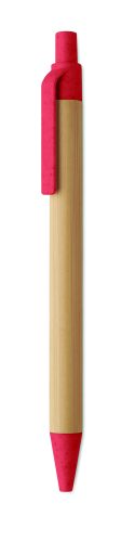 ITEA COLOUR Bambusz nyomógombos golyóstoll, tango red