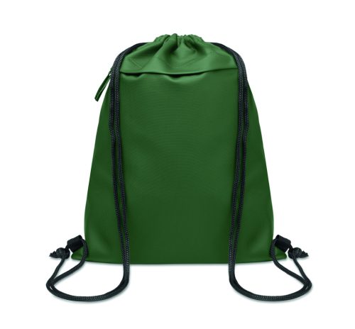 BANGKOK BAG Húzózsinóros táska, 600D RPET, sötétzöld