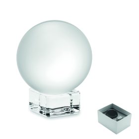 GLASSWARD Gömb üveg díj/emlékplakett, fa