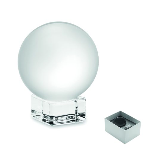 GLASSWARD Gömb üveg díj/emlékplakett, fa