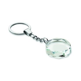 ROUNDWARD Kerek üveg kulcstartó, fa