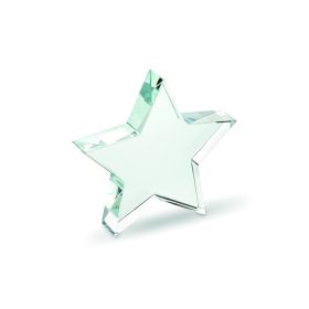 STARWARD Csillag üveg díj/emlékplakett, fa