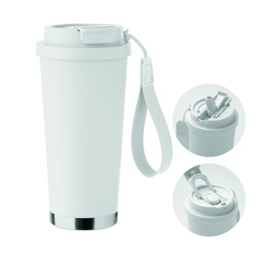 TOPAZ LARGE Duplafalú pohár 500 ml, fehér