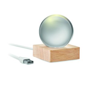 LIGHT LED üveggömb, fa