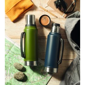 NYIMA Duplafalú palack 1 l, sötétzöld